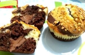 Muffin bicolore allo yogurt