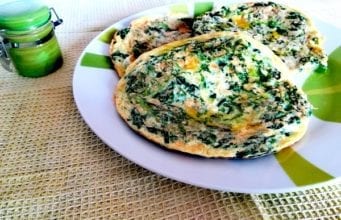 Frittata con gli spinaci, non fritta