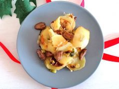 Patate veloci in padella, con olive e scalogno