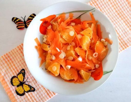 Insalata di carote e arance, con possibili varianti